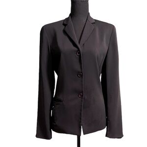 Classic Yansi Fugel Black 3 Button Blazer Size 10
